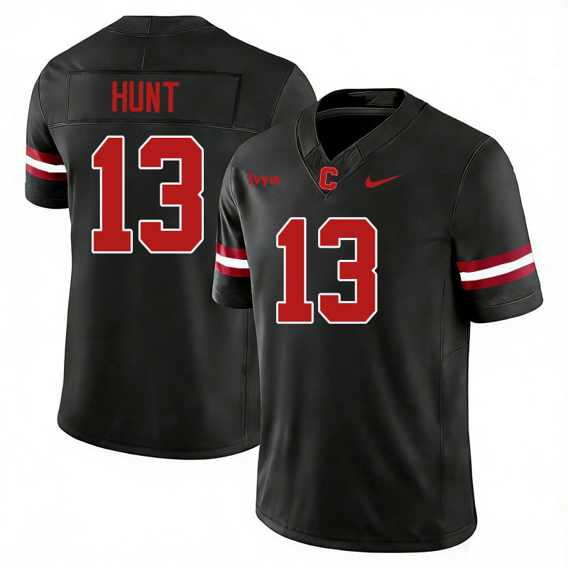 Cornell Big Red #13 Jalyx Hunt College Football Jerseys,Uniforms Stitched-Black